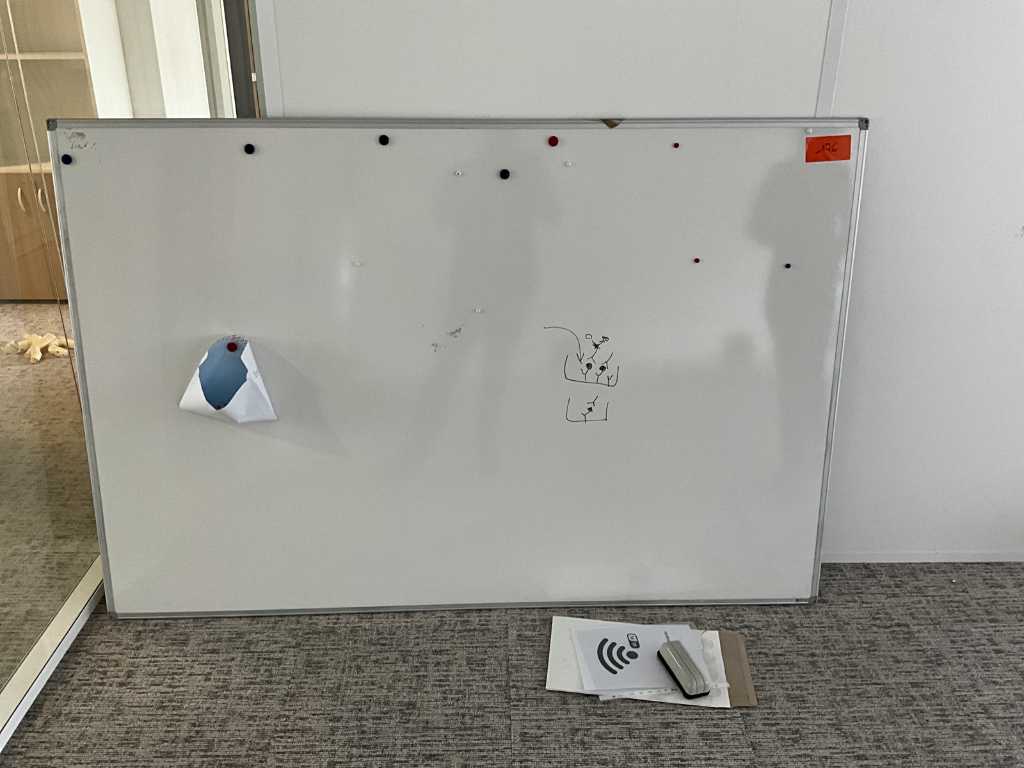 Wall-mounted whiteboard