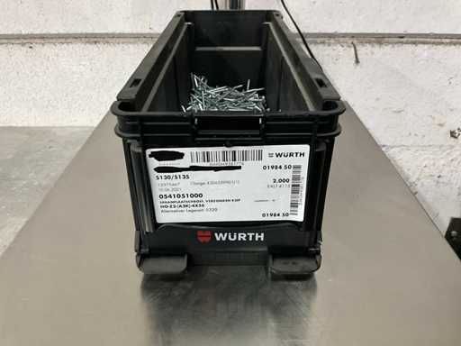 Würth 2,73 kg Testa svasata a vite in cartone truciolato 4 x 50 in contenitore impilabile