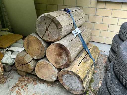 Set von 6 schwedischen Stämmen – Holzfackeln mit Zentralzündung