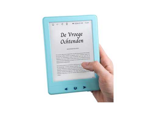 eReader 6 inch - E-Reader met Backlight - Ebook Reader - 17H Schermtijd - 4GB - Blauw - Silvergear