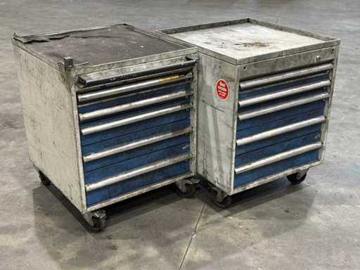   2 Mobile Schubladenschränke