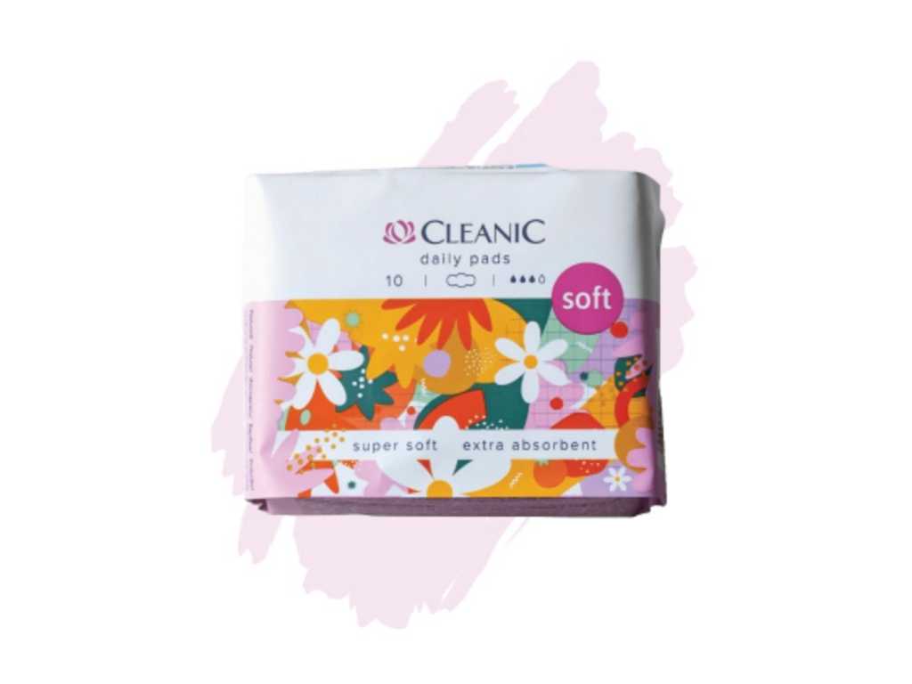Cleanic Sanitary Pads With Wings Soft Daily (745x)