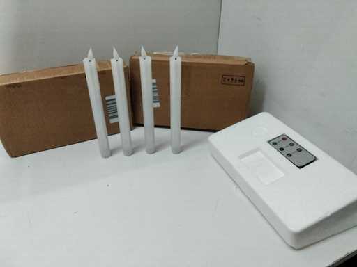 3x Set de 4 lumân?ri de cear? cu Led ?i telecomand?.