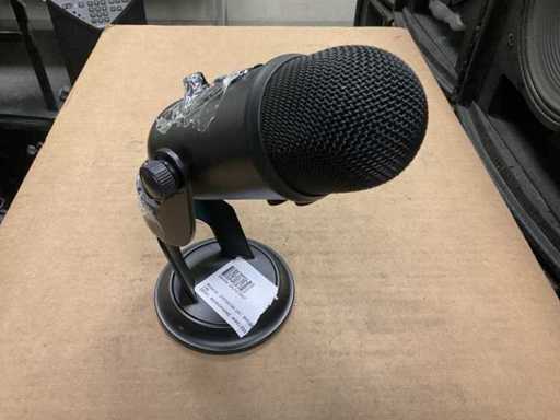 Microphone sans fil bleu