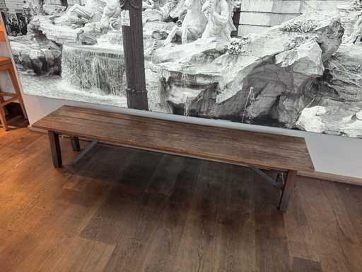 Folding restaurant bench