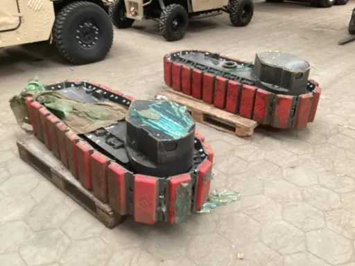 Rubsbanden met hydraulische motor (2x)