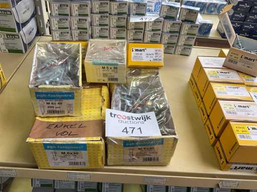 6 boxes of screw bolts