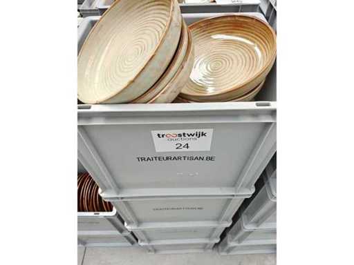 F2D - Piastra profonda - Porcellana: lastre profonde Marrone F2D (53x)