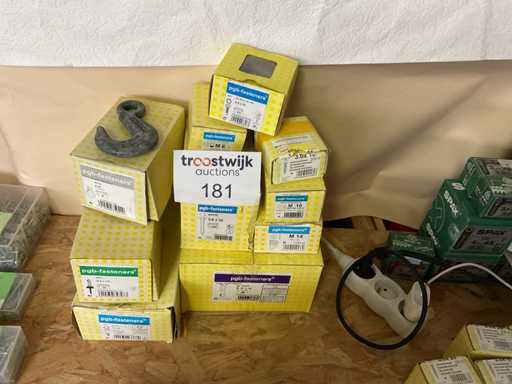 10 x dozen bevestigingsmaterialen