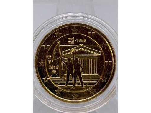 Plaqué or 2 euros – Mai 1968 Révolte étudiante 50e anniversaire – Belgique 2018