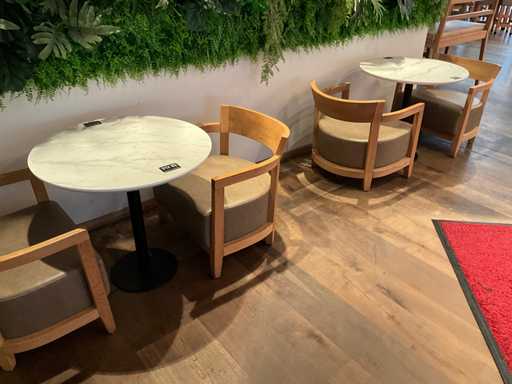 Huts - Restaurant table Ø 80 cm (2x)