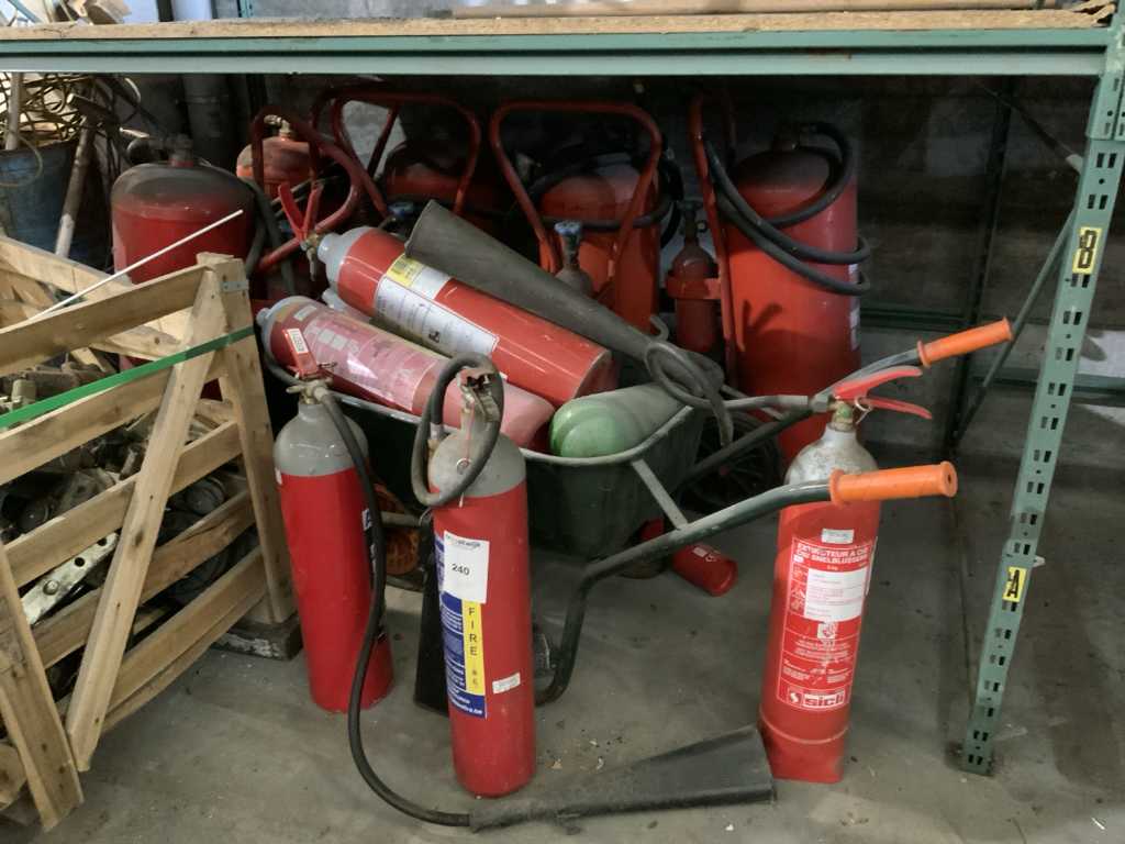 batch of fire extinguishers