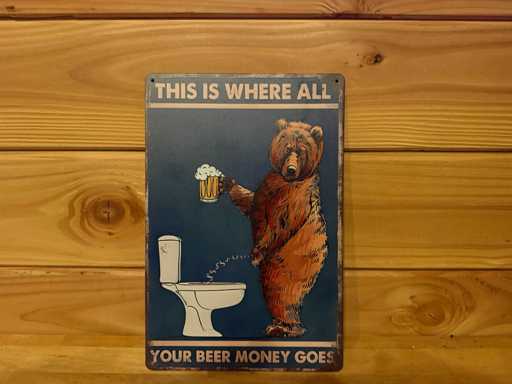 Metalen reclamebord 30x20cm