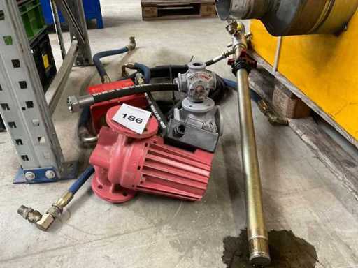 Trommelpumpe und Hydraulikschläuche