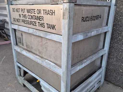 Réservoir de stockage Bison 1000L en acier inoxydable