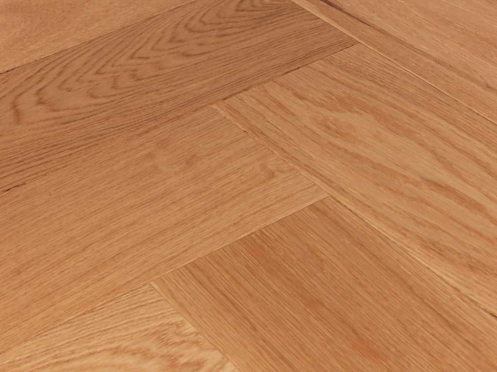 40 m2 Parquet oak herringbone mutliplank - 725 x 130 x 14 mm