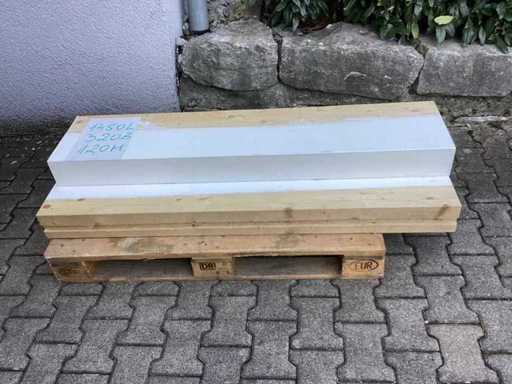 3 pieces of glulam beams, glulam beams, 145cm x 32cm x 12cm used from double-decker construction 