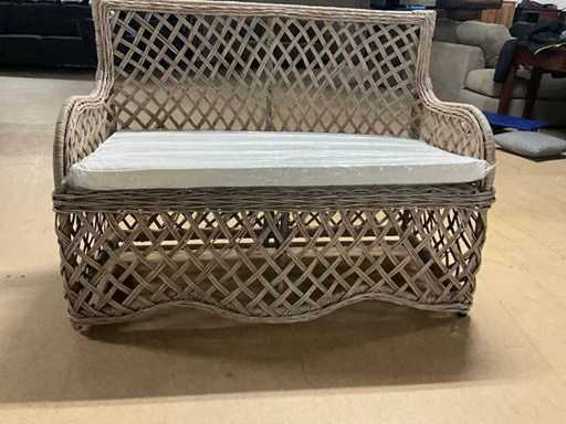 Bancă de grădină din nuiele