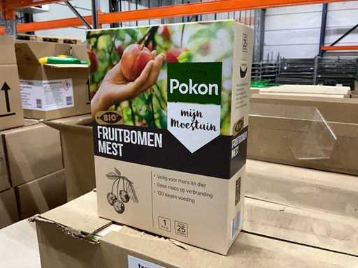 Pallet met Pokon fruitbomenmest 1kg - circa 250 stuks