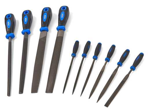 Ensemble de limes professionnels HBM 10 pièces 200 mm