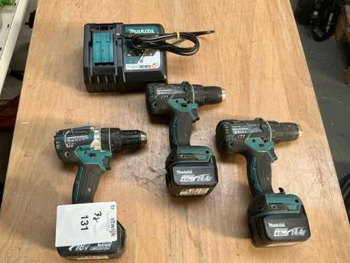 Makita DDF Battery Drill (3x)