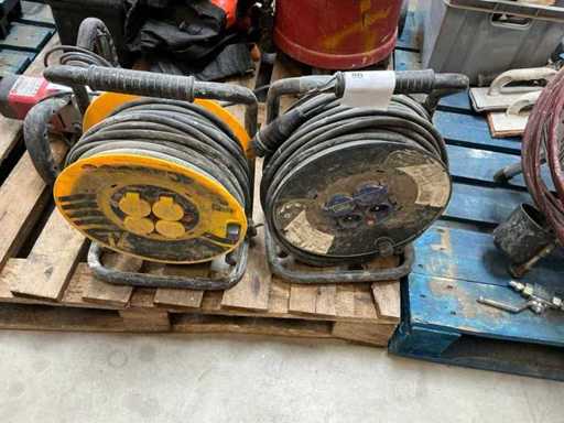Extension cable reel (2x)