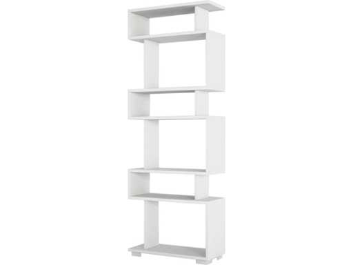 Stijlvolle Boekenkast - Wit Melamine - 60x165x19,5cm