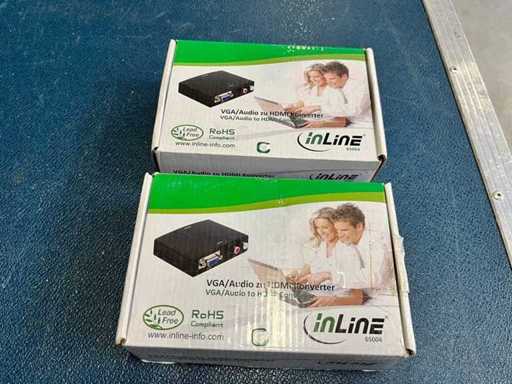 Inline converter: VGA > HDMI (2x)