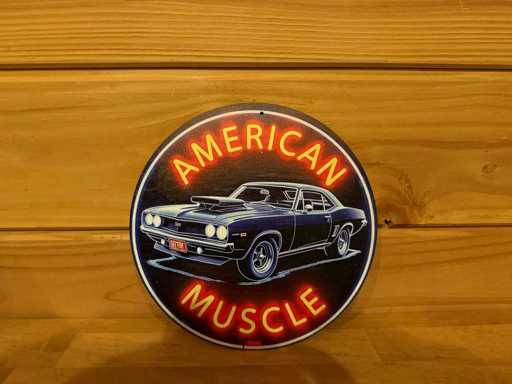 Metal advertising sign round 20cm