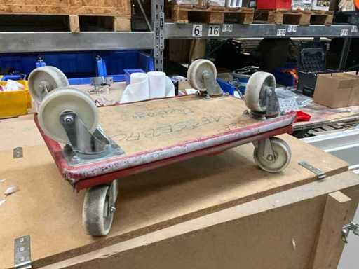 2 pezzi di ruote con 4 ruote girevoli 60x35 cm