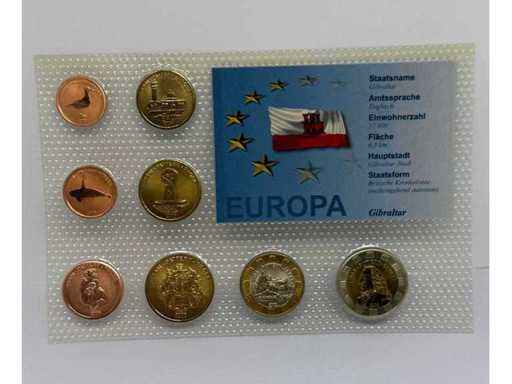 Set monete modello Euro, Gibilterra, 2003