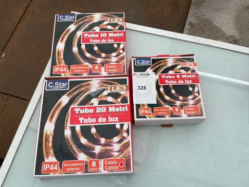 C.Star. Schutzart IP44. Weihnachten LED-Beleuchtung Girlande. (3-fach)