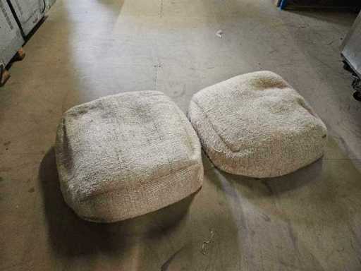 2x pouf Bazar Bizarre 60x60x25cm