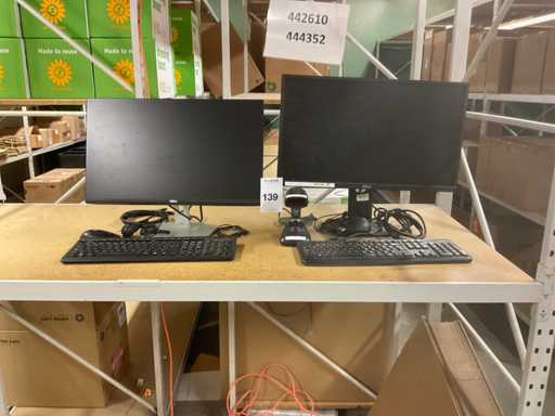 Dell S2421HN, P2417 Monitor (2x)