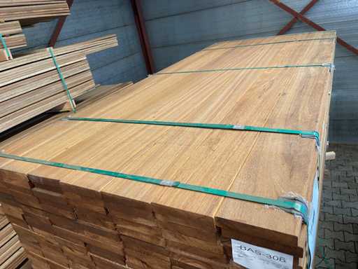 Guyana Teak Dielen gehobelt 1550x140x25mm (161x)