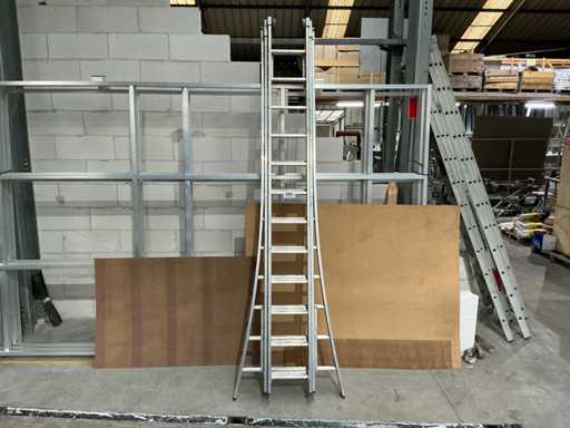 3 delige alu schuifladder