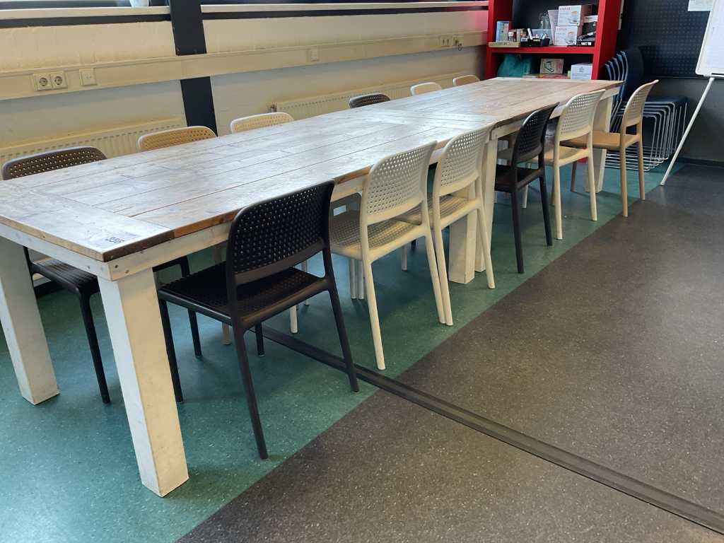 Canteen tables with chairs (2x)