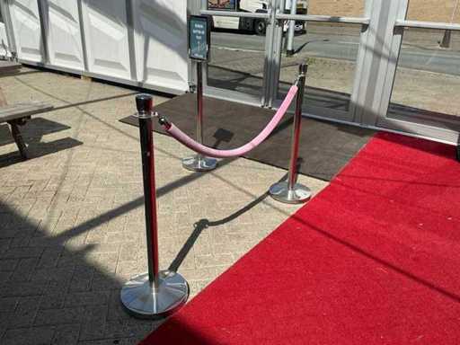 Pink Barrier Post Cord 150cm (12x)