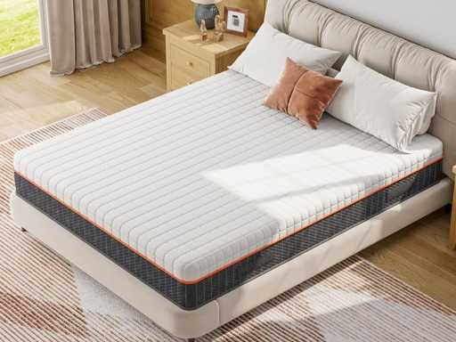Matelas Vesgantti 90 x 200 cm en mousse à mémoire de forme avec gel, épaisseur 26 cm