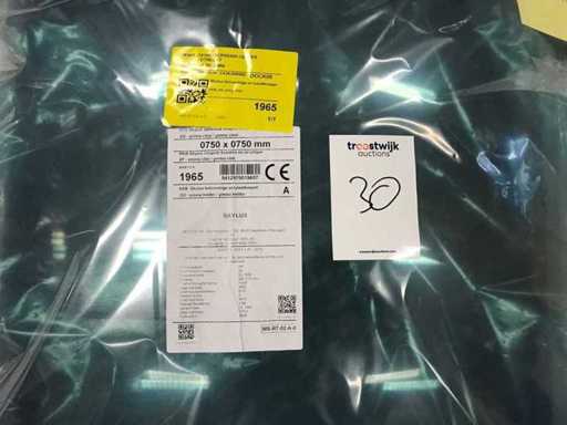 Skylux skylight with curb – 75 × 75 cm