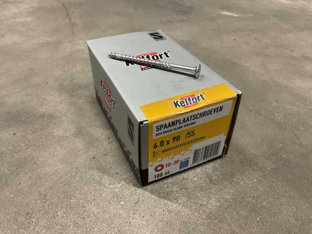 Kelfort Partial thread TX-30 6.0x90/55 Box of 100 pieces chipboard screws (10x)