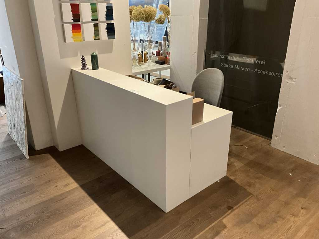 Reception desk with accessories