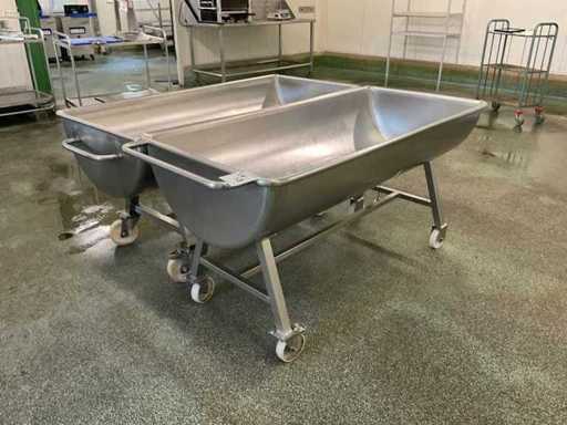 Recipienti di miscelazione in acciaio inossidabile (2x)
