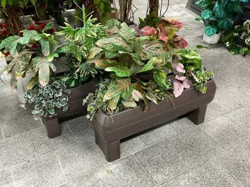 Plantă artificială cu ghiveci (2x)