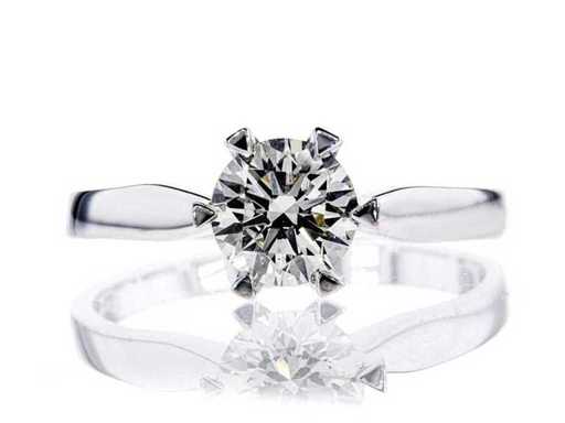 Luxe solitaire ring van natuurlijke diamant 1,31 karaat in 18 karaats witgoud