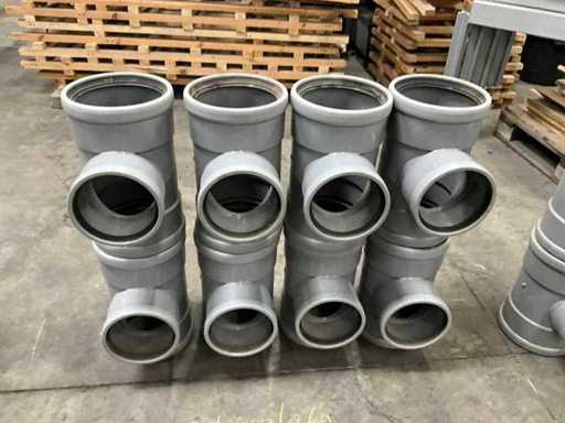 Diverse T-verbindingsstukken WAVIN (8x)