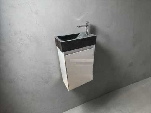 Toilet furniture with bluestone fountain and tap