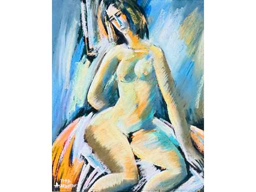 Mikhail Ashkotov - nude - original pastel