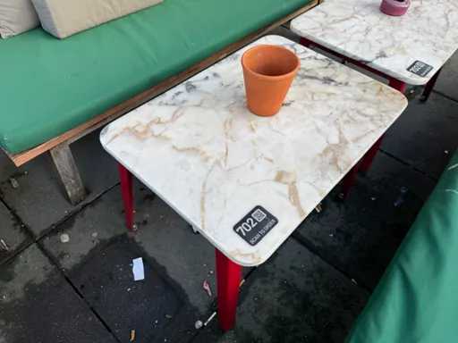 Cabins - Marble terrace table