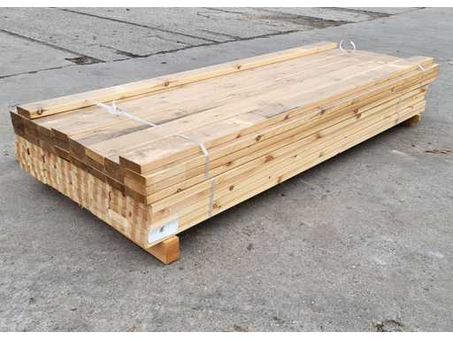 66x Grenen regels 28 x 95 mm geschaafd, lengte 40/180 cm + 26/189 cm